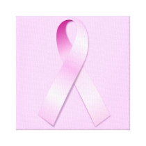Pink Ribbon Wrapped Canvas Gallery Wrap Canvas