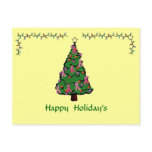 Pink Ribbon Xmas Postcard