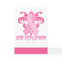 Pink Ribbons Every Day Card