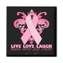 Pink Ribbons Every Day magnets