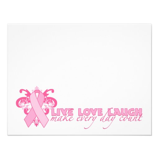 Pink Ribbons Every Day Personalized Invite