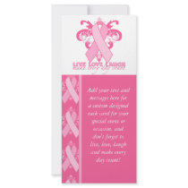 Pink Ribbons Every Day Custom Rack Cards