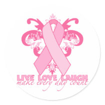Pink Ribbons Every Day stickers