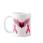 Pink Ribbons &amp; Heart of Love &amp; Support Mugs