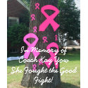 Pink ribbons, In Memory of Coach Kay Yow t-shirts