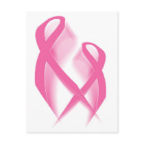 Pink Ribbons Postcard by thehatch Pink Ribbons Postcard