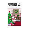 Pink ribbons santa postage by TheChristmasBoutique Pink ribbons santa postage