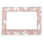 Pink Rice Paper Butterflies Picture Frame Magnets