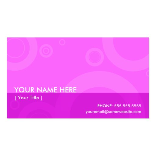 pink rings business card templates