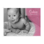 Pink Ripple Photo Birth Announcement Pink Ripple Photo Birth Announcement