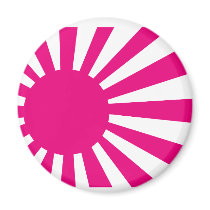 Pink Rising Sun magnets