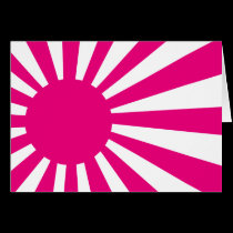 Pink Rising Sun Note Cards cards
