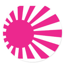 Pink Rising Sun stickers by insomniak Pink Rising Sun stickers