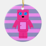 Pink Robot Christmas Tree Ornament