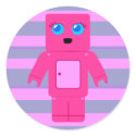 Pink Robot stickers by toxiferous Pink Robot stickers