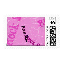 Pink Rock Star postage