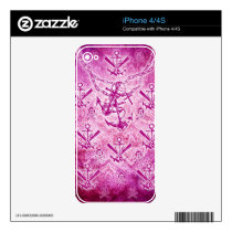 Pink Rockabilly Nautical anchor pattern. skins