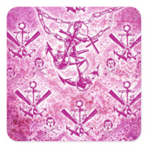 Pink Rockabilly Nautical anchor pattern. stickers