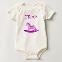 Pink Rocking Horse Baby bodysuit