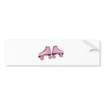 Pink Roller Skates Bumper Stickers