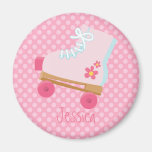 Pink Rollerskates Magnet