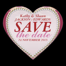 Pink Romance Save the Date Wedding Stickers stickers