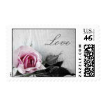 Pink Romantic Love Rose Wedding Postage