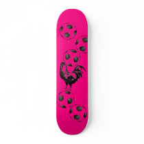 Pink Rooster Abstract. Skateboard Decks