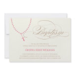 PINK ROSARY BEADS | BAPTISM INVITATION