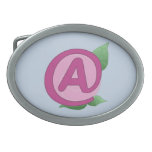 Pink Rose "A" Belt Buckle belt buckles