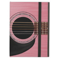 Pink Rose Acoustic Guitar iPad Cover
