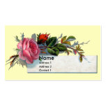 Pink Rose and Bud Victorian Business Cards