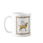 Pink Rose and Dog Mug