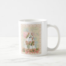 Pink Rose and Dog Mug