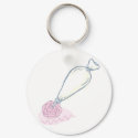 Pink Rose and Pastry Bag keychains