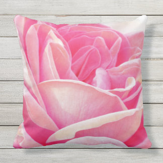 Pink Rose Outdoor Pillows & Cushions Zazzle