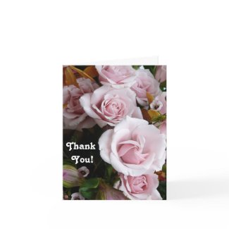 Pink Rose Bouquet-Thank You! Greeting Cards
