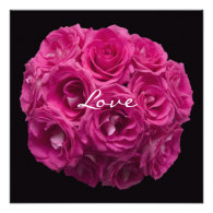 Pink Rose Bouquet Vow Renewal Invitation