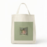Pink Rose Bud ~ Crochet Doily Canvas Bags
