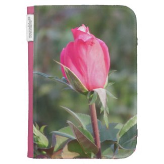 Pink Rose Bud Kindle Case