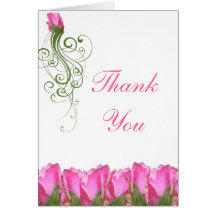 Pink Rose Bud Notecard