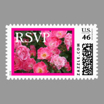 Pink Rose Bush postage by sharpcreations Pink Rose Bush postage