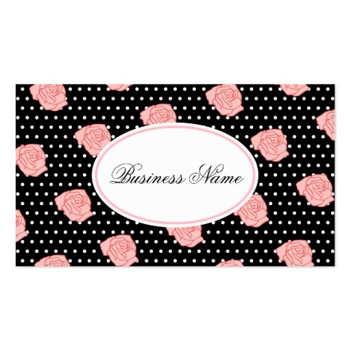 Pink Rose Business Card (front side)