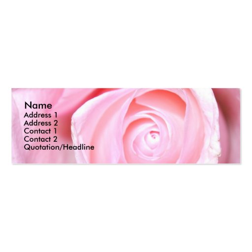 Pink Rose, Business Card Template (front side)