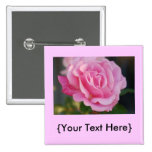 Pink Rose Button buttons