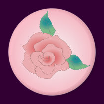 PINK ROSE by SHARON SHARPE magnets
