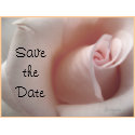 Pink Rose Cloud Wedding Postage Stamps stamp