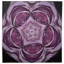 Pink Rose Contours Jan 2013 Printed Napkins
