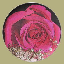 Pink Rose plates