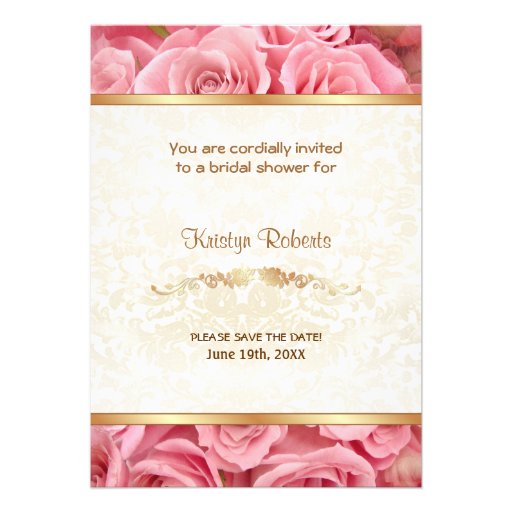 Pink Rose Elegance - Shower Invitation